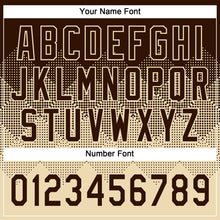 Load image into Gallery viewer, Custom Brown Cream 3D Gradient Square Shape Two-Button Unisex Softball Jersey