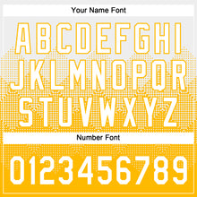 Load image into Gallery viewer, Custom White Gold 3D Gradient Square Shape Two-Button Unisex Softball Jersey