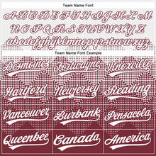 Load image into Gallery viewer, Custom White Burgundy 3D Gradient Square Shape Two-Button Unisex Softball Jersey