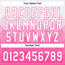 Load image into Gallery viewer, Custom White Pink 3D Gradient Square Shape Two-Button Unisex Softball Jersey