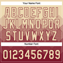 Load image into Gallery viewer, Custom Cream Crimson 3D Gradient Square Shape Two-Button Unisex Softball Jersey