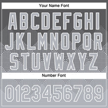 Load image into Gallery viewer, Custom Steel Gray Gray-White 3D Gradient Square Shape Two-Button Unisex Softball Jersey