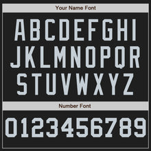 Load image into Gallery viewer, Custom Black White-Silver Pinstripe Authentic Split Fashion Baseball Jersey