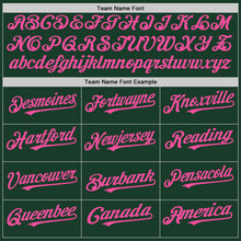 Load image into Gallery viewer, Custom Green White-Pink Pinstripe Authentic Split Fashion Baseball Jersey