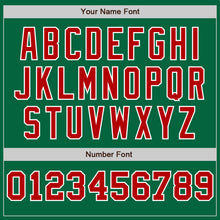 Load image into Gallery viewer, Custom Kelly Green White-Red Pinstripe Authentic Split Fashion Baseball Jersey