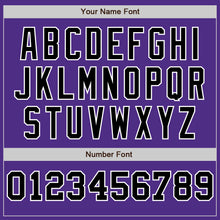 Load image into Gallery viewer, Custom Purple Gray-Black Pinstripe Authentic Split Fashion Baseball Jersey