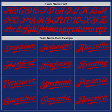 Load image into Gallery viewer, Custom Royal White-Red Pinstripe Authentic Split Fashion Baseball Jersey