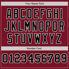 Load image into Gallery viewer, Custom Crimson White-Black Pinstripe Authentic Split Fashion Baseball Jersey