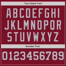 Load image into Gallery viewer, Custom Crimson White-Gray Pinstripe Authentic Split Fashion Baseball Jersey