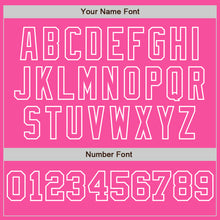 Load image into Gallery viewer, Custom Pink White-Pink Pinstripe Authentic Split Fashion Baseball Jersey