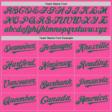 Load image into Gallery viewer, Custom Pink White-Kelly Green Pinstripe Authentic Split Fashion Baseball Jersey