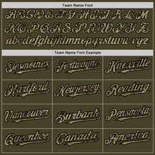 Load image into Gallery viewer, Custom Olive Camo Cream-Black Pinstripe Authentic Split Fashion Salute To Service Baseball Jersey