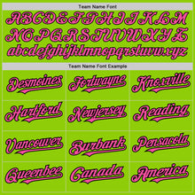 Load image into Gallery viewer, Custom Neon Green Pink-Black Pinstripe Authentic Split Fashion Baseball Jersey