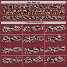 Load image into Gallery viewer, Custom Burgundy Cream-Black Pinstripe Authentic Split Fashion Baseball Jersey