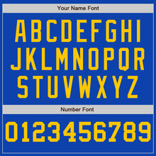 Load image into Gallery viewer, Custom Thunder Blue White-Yellow Pinstripe Authentic Split Fashion Baseball Jersey