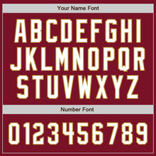 Load image into Gallery viewer, Custom Crimson Black-Old Gold Authentic Split Fashion Baseball Jersey