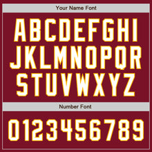 Load image into Gallery viewer, Custom Crimson Black-Gold Authentic Split Fashion Baseball Jersey