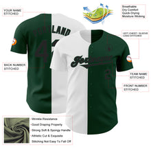 Load image into Gallery viewer, Custom Green Black-White Authentic Split Fashion Baseball Jersey