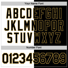 Load image into Gallery viewer, Custom Black White-Old Gold Split Fashion Performance T-Shirt