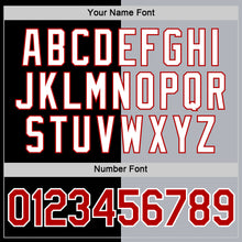 Load image into Gallery viewer, Custom Black Red-Gray Split Fashion Performance T-Shirt