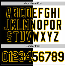 Load image into Gallery viewer, Custom Black White-Yellow Split Fashion Performance T-Shirt