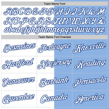 Load image into Gallery viewer, Custom Light Blue White-Royal Split Fashion Performance T-Shirt