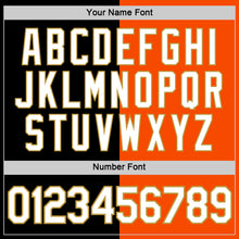 Load image into Gallery viewer, Custom Black Orange-Old Gold Split Fashion Performance T-Shirt