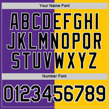 Load image into Gallery viewer, Custom Purple Black-Yellow Split Fashion Performance T-Shirt