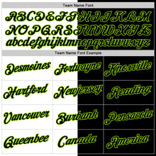 Load image into Gallery viewer, Custom Black White-Neon Green Split Fashion Performance T-Shirt