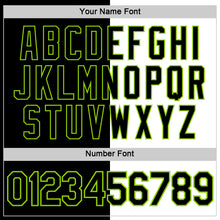 Load image into Gallery viewer, Custom Black White-Neon Green Split Fashion Performance T-Shirt