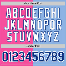 Load image into Gallery viewer, Custom Pink Royal-Light Blue Split Fashion Performance T-Shirt