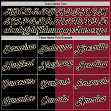 Load image into Gallery viewer, Custom Crimson Black-Cream Split Fashion Performance T-Shirt