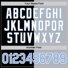 Load image into Gallery viewer, Custom Black Light Blue-Gray Split Fashion Performance T-Shirt