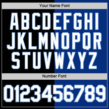 Load image into Gallery viewer, Custom Black Royal-Light Blue Split Fashion Performance T-Shirt