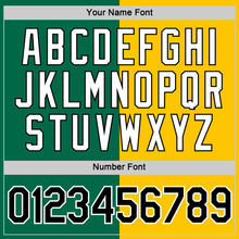 Load image into Gallery viewer, Custom Kelly Green Black-Yellow Split Fashion Performance T-Shirt