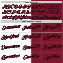 Load image into Gallery viewer, Custom Crimson White-Black Split Fashion Performance T-Shirt