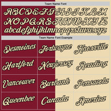 Load image into Gallery viewer, Custom Cream Crimson-Black Split Fashion Performance T-Shirt