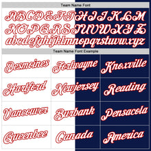 Load image into Gallery viewer, Custom Navy White-Red Split Fashion Performance T-Shirt