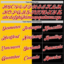 Load image into Gallery viewer, Custom Black Red-Yellow Split Fashion Performance T-Shirt