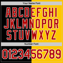 Load image into Gallery viewer, Custom Black Red-Yellow Split Fashion Performance T-Shirt