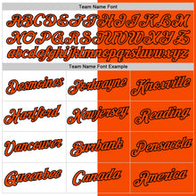 Load image into Gallery viewer, Custom Orange White-Black Split Fashion Performance T-Shirt