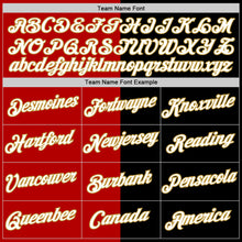 Load image into Gallery viewer, Custom Black Red-Old Gold Split Fashion Performance T-Shirt