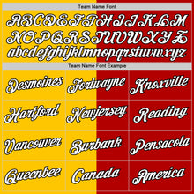 Load image into Gallery viewer, Custom Red Black-Yellow Split Fashion Performance T-Shirt