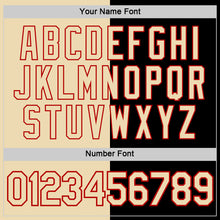 Load image into Gallery viewer, Custom Cream Black-Red Split Fashion Performance T-Shirt