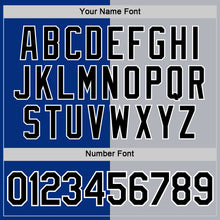 Load image into Gallery viewer, Custom Royal Black-Gray Split Fashion Performance T-Shirt