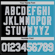 Load image into Gallery viewer, Custom Black Gray-Panther Blue Split Fashion Performance T-Shirt