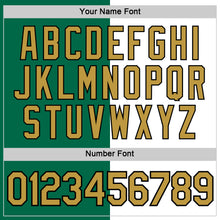 Load image into Gallery viewer, Custom Kelly Green Old Gold-Black Split Fashion Performance T-Shirt