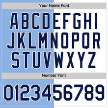 Load image into Gallery viewer, Custom Light Blue Navy-White Split Fashion Performance T-Shirt