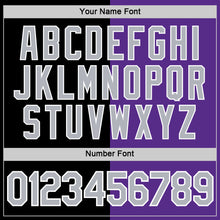 Load image into Gallery viewer, Custom Black Gray-Purple Split Fashion Performance T-Shirt