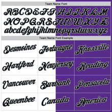 Load image into Gallery viewer, Custom Purple Black-Gray Split Fashion Performance T-Shirt